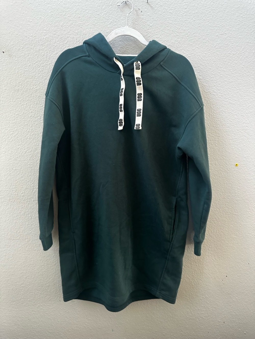 UGG Cozy Oversized Lucille Hoodie Dress Hunter Green Lounge Sweatshirt small